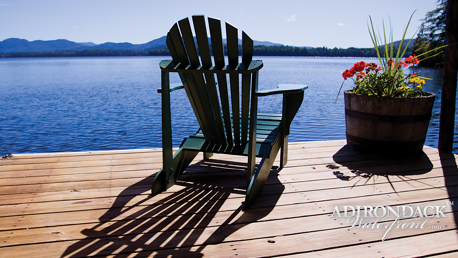 Adirondack Chairs On Lake for Pinterest